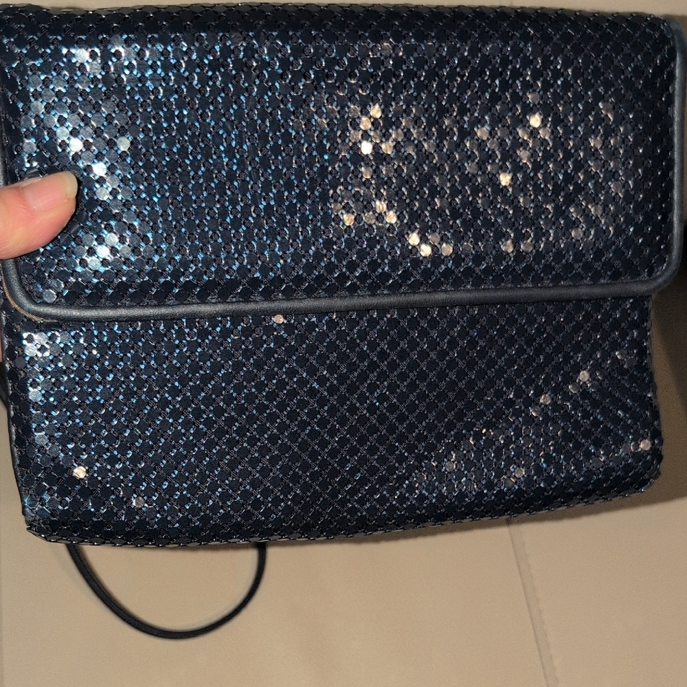 Vintage Whiting And David Navy Blue Purse